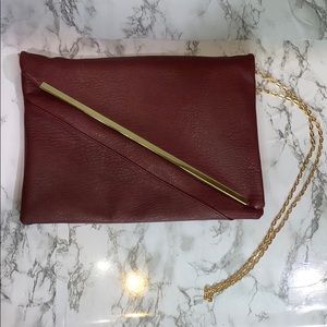 Street level burgundy crossbody bag